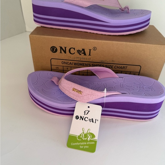 ONCAI Women's Lavender Platform Sandals - Picture 4 of 6